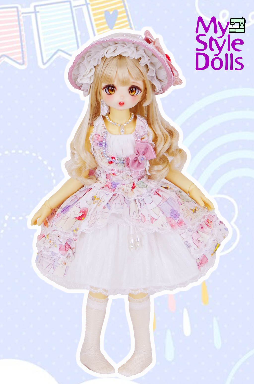 さらママ　ハンドメイド服　ミニチュアドールサイズドレス imgrc0074509547.jpg