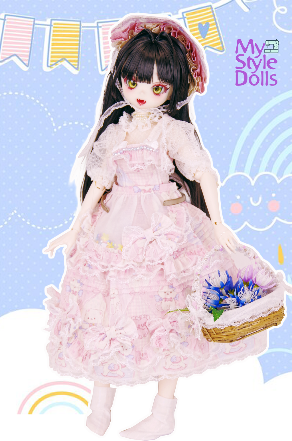 ドール服セット [ML-004] お出かけパーティードレス Type C – My