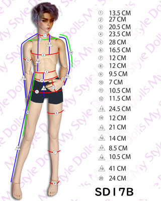 人形服工房 My Style Dolls 人形服オーダーメイド製作サービス  人形サイズ SD17B