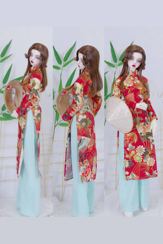 [TV-004] Vietnam Style Modern Ao Dai Costume Set